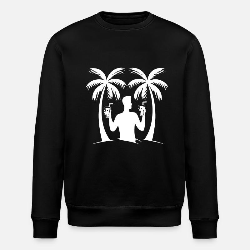 Palmiers de vacances Island Party - Sweat bio ROLLER Stanley/Stella Unisexe - noir