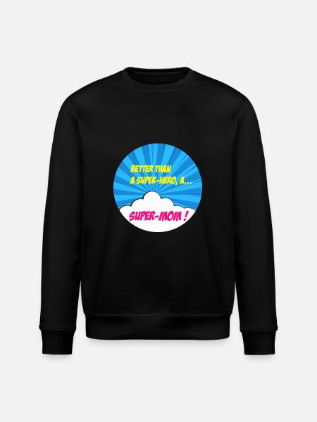 Supermama, Superheldin. Beste Mama. Comicbuch. - Stanley/Stella Unisex Bio-Sweatshirt ROLLER - Schwarz