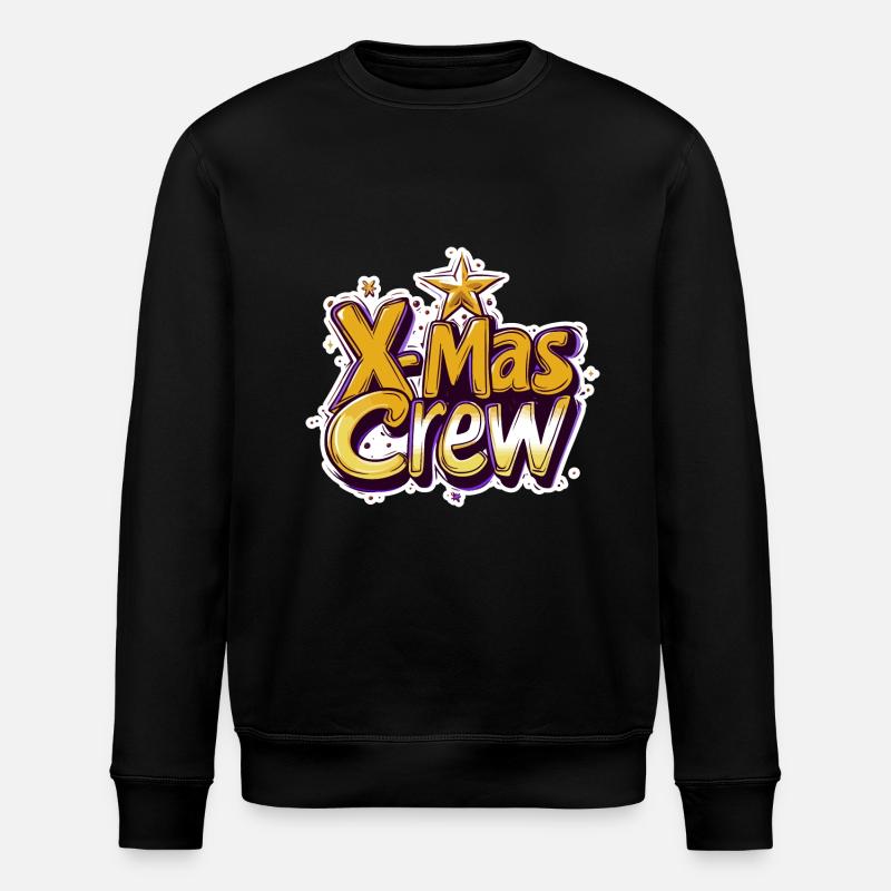 X-Mas Crew Weihnachtlich - Stanley/Stella Unisex Bio-Sweatshirt ROLLER - Schwarz