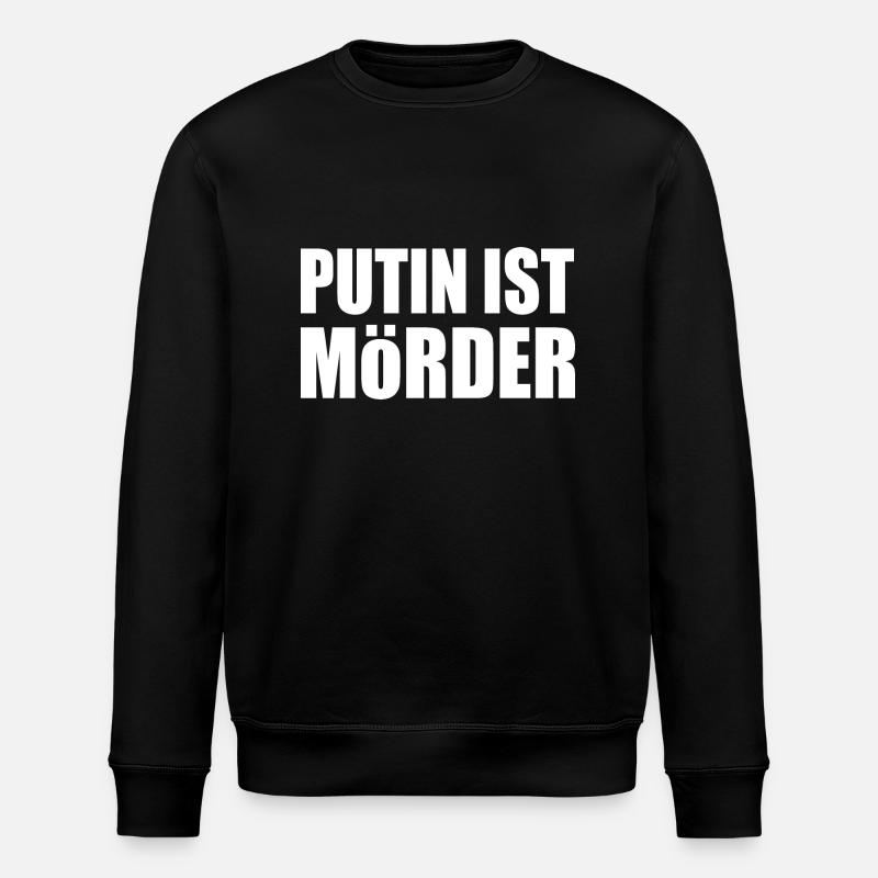 Putin ist mörder - Stanley/Stella Unisex Bio-Sweatshirt ROLLER - Schwarz