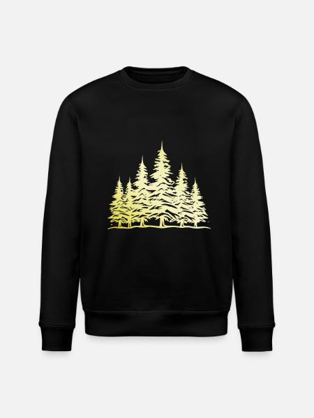 Forest Tree Gold - Stanley/Stella ROLLER Unisex Organic Sweatshirt - black