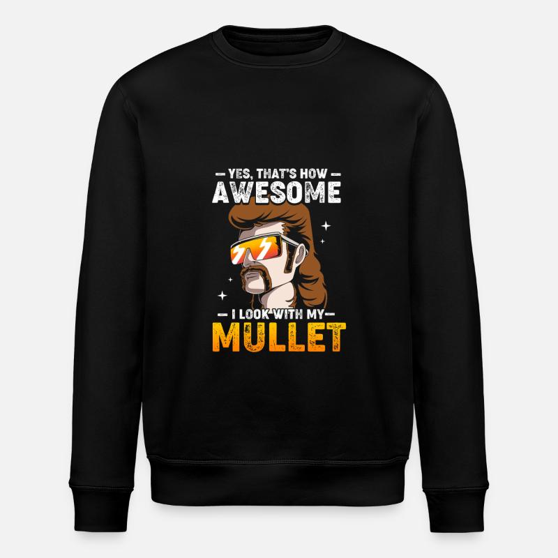 Mullet Haarschnitt Vokuhila - Stanley/Stella Unisex Bio-Sweatshirt ROLLER - Schwarz