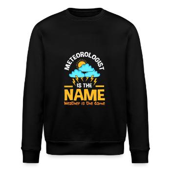 Wetter Meteorologie Meteorologe - Stanley/Stella Unisex Bio-Sweatshirt ROLLER - Schwarz - Vorne - Nik (191cm)