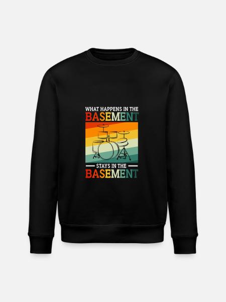 Drummer Drum Drumsticks - Stanley/Stella ROLLER Unisex Organic Sweatshirt - black