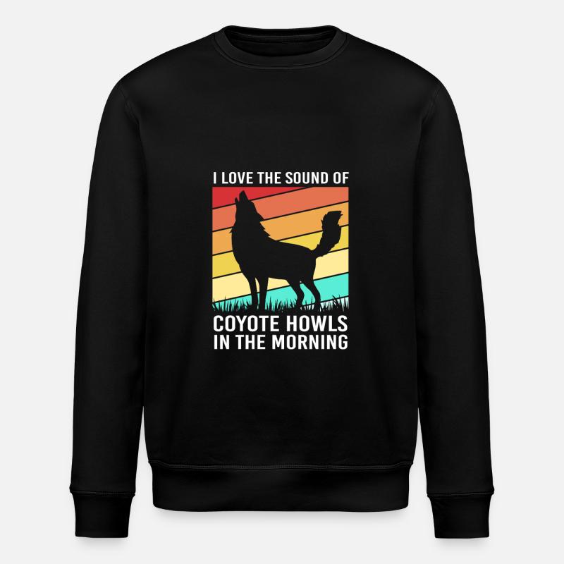 Jagd Jäger Kojote - Stanley/Stella Unisex Bio-Sweatshirt ROLLER - Schwarz