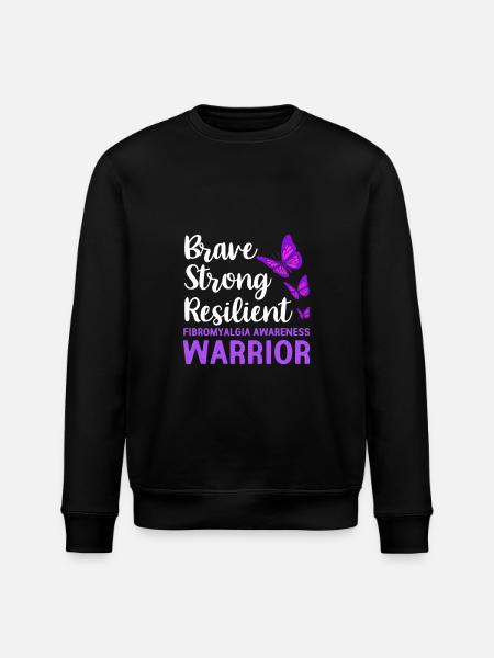Fibromyalgia Fibro - Stanley/Stella ROLLER Unisex Organic Sweatshirt - black