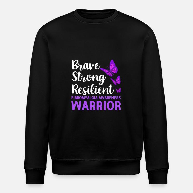 Fibromyalgia Fibro - Stanley/Stella ROLLER Unisex Organic Sweatshirt - black