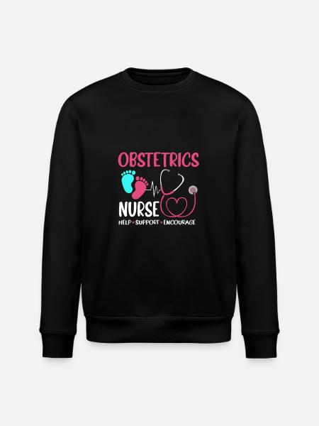 Obgyny Obstetrics Midwife - Stanley/Stella ROLLER Unisex Organic Sweatshirt - black