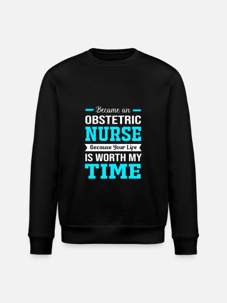 Nurse Pregnancy Hospital - Stanley/Stella ROLLER Unisex Organic Sweatshirt - black