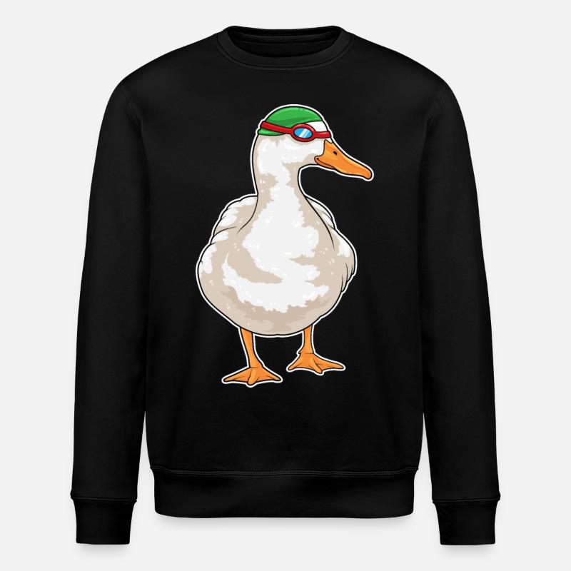 Duck Swimming Goggles - Stanley/Stella ROLLER Unisex Organic Sweatshirt - black