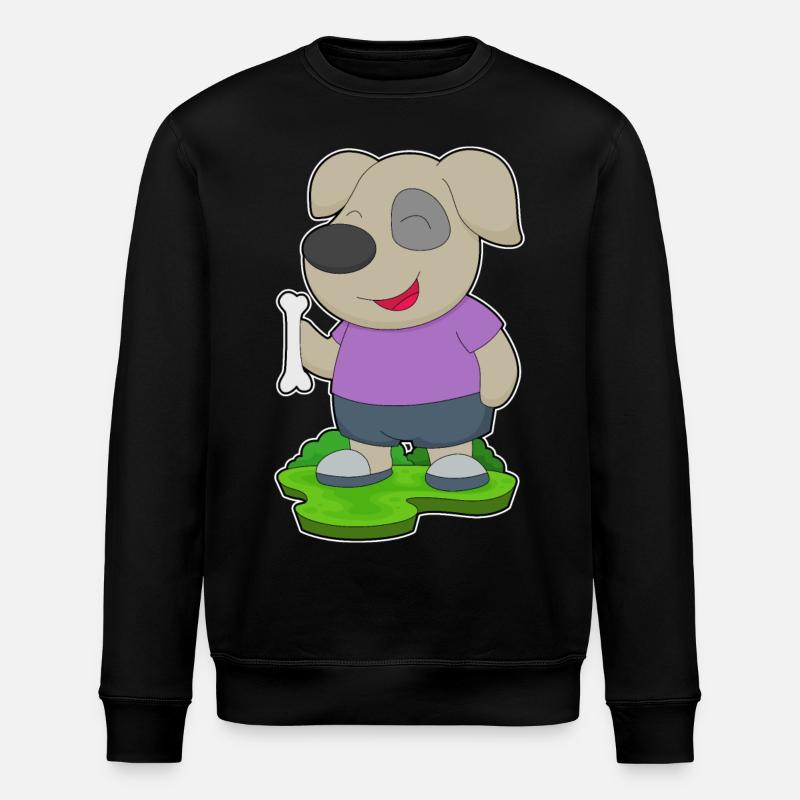 Dog Bones - Stanley/Stella ROLLER Unisex Organic Sweatshirt - black