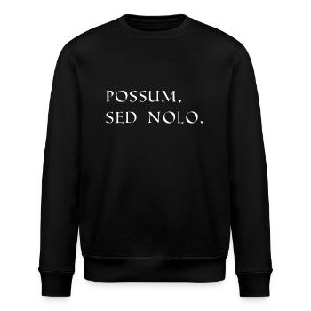 ich könnte aber ich mag nicht latein weiss - Stanley/Stella Unisex Bio-Sweatshirt ROLLER - Schwarz - Vorne - Nik (191cm)