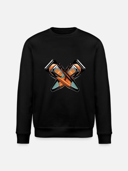 Haarschneidemaschine Friseur - Stanley/Stella Unisex Bio-Sweatshirt ROLLER - Schwarz