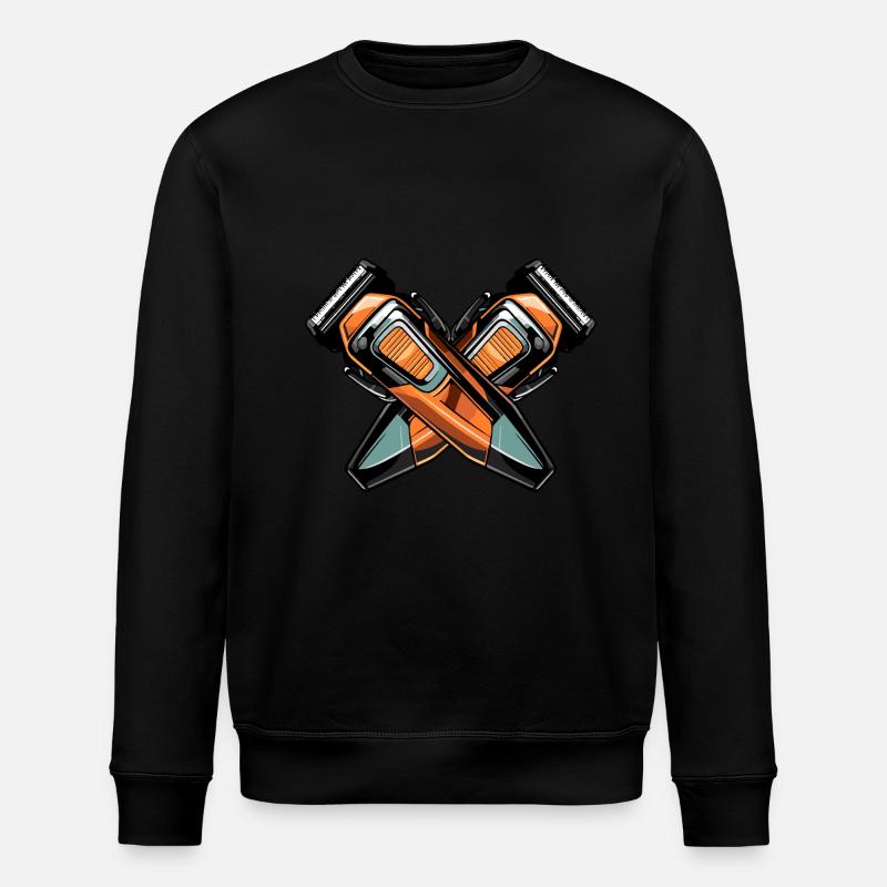 Haarschneidemaschine Friseur - Stanley/Stella Unisex Bio-Sweatshirt ROLLER - Schwarz