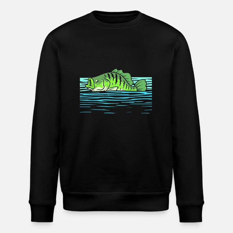 Sunfish Crappie Fish Perch - Stanley/Stella ROLLER Unisex Organic Sweatshirt - black