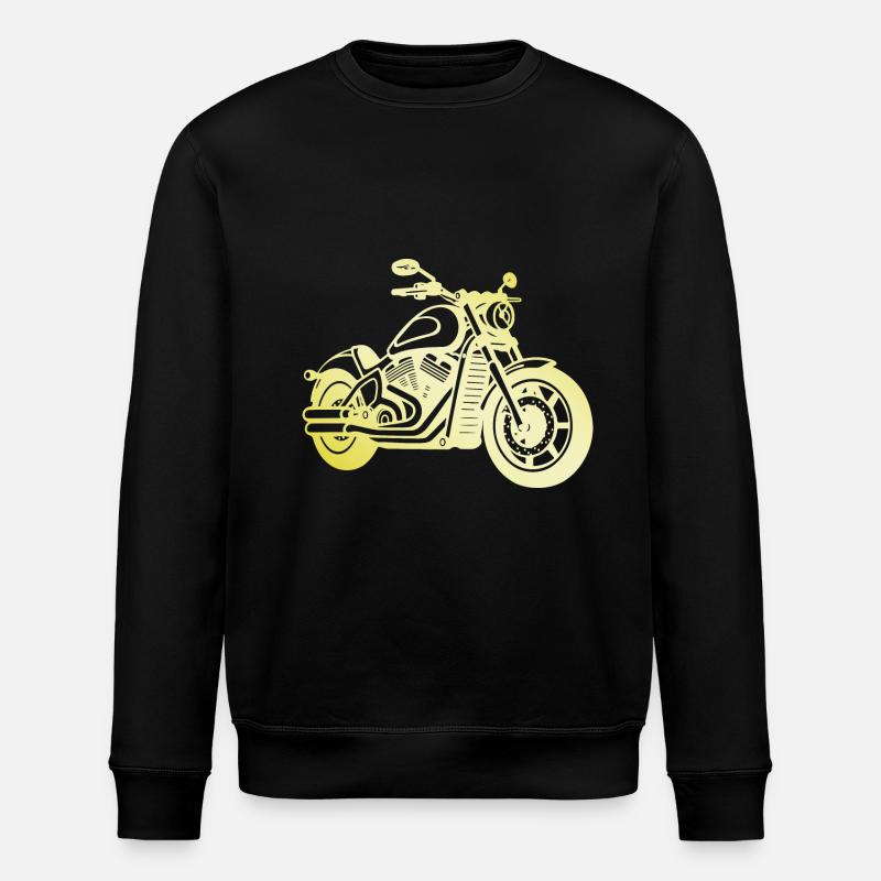 Motorcycle Biker Gold - Stanley/Stella ROLLER Unisex Organic Sweatshirt - black