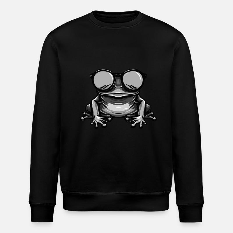 Frosch Lustig Cool - Stanley/Stella Unisex Bio-Sweatshirt ROLLER - Schwarz