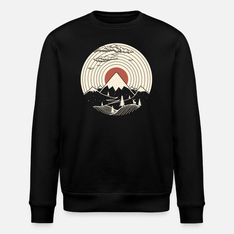Vinyl Berg Natur - Stanley/Stella Unisex Bio-Sweatshirt ROLLER - Schwarz