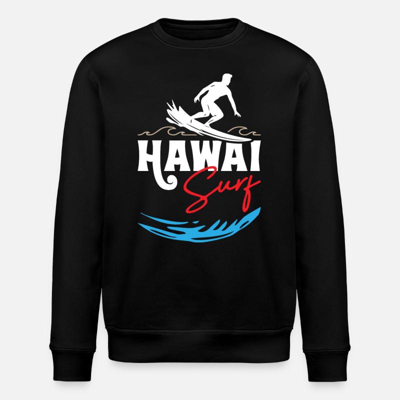 Hawaï Surf - Sweat bio ROLLER Stanley/Stella Unisexe - noir