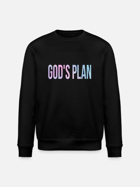 God's Plan - Stanley/Stella ROLLER Unisex Organic Sweatshirt - black