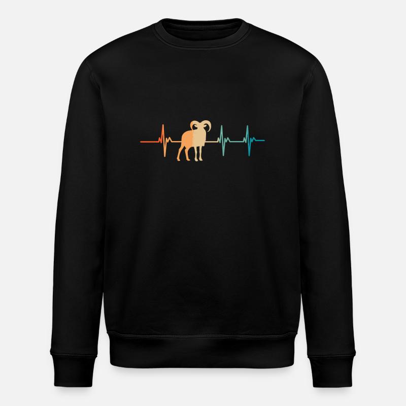 Battement de cœur mouflon - Sweat bio ROLLER Stanley/Stella Unisexe - noir