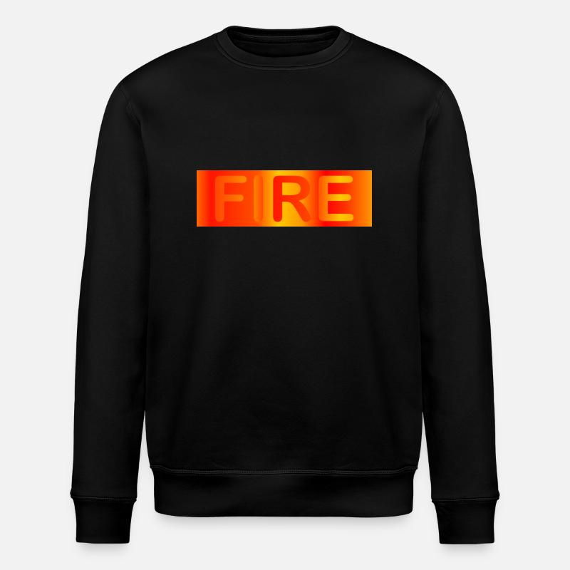 Fire / fire - Stanley/Stella ROLLER Unisex Organic Sweatshirt - black