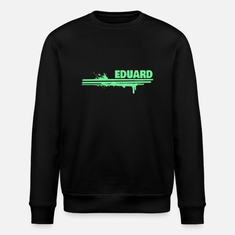 Farbklecks Eduard - Stanley/Stella Unisex Bio-Sweatshirt ROLLER - Schwarz