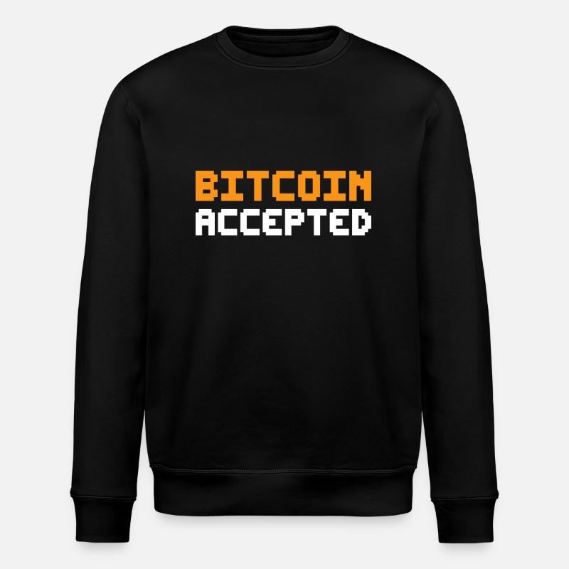 Bitcoin Accepted - Stanley/Stella ROLLER Unisex Organic Sweatshirt - black