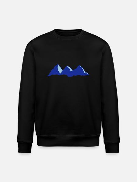 mountain highlander drawing vector - Stanley/Stella ROLLER Unisex Organic Sweatshirt - black