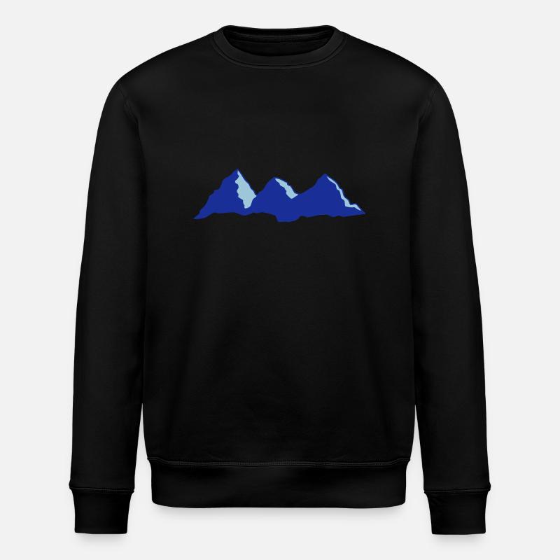mountain highlander drawing vector - Stanley/Stella ROLLER Unisex Organic Sweatshirt - black