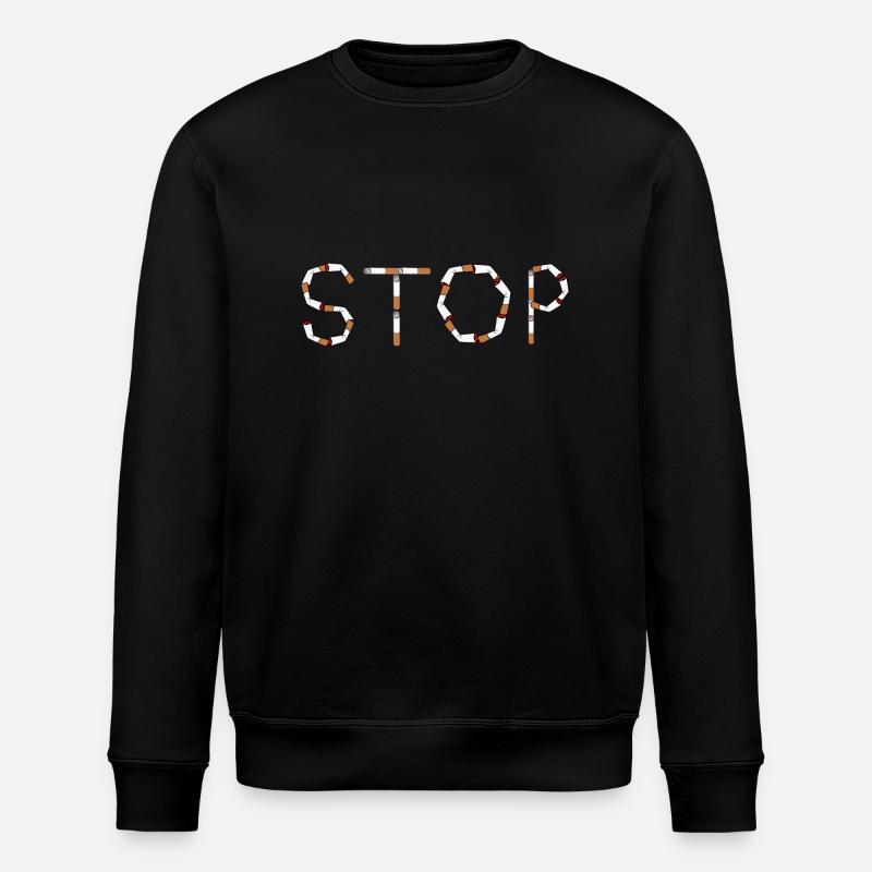 Stoppen Sie Zigaretten - Stanley/Stella Unisex Bio-Sweatshirt ROLLER - Schwarz