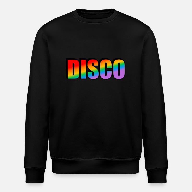 DISCO Gay rainbow pride - Stanley/Stella ROLLER Unisex Organic Sweatshirt - black