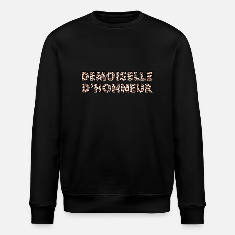 Leopard Bridesmaid - Stanley/Stella ROLLER Unisex Organic Sweatshirt - black