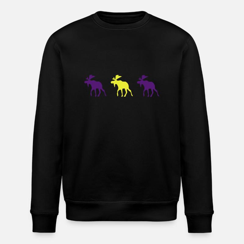 elch schweden - Stanley/Stella Unisex Bio-Sweatshirt ROLLER - Schwarz