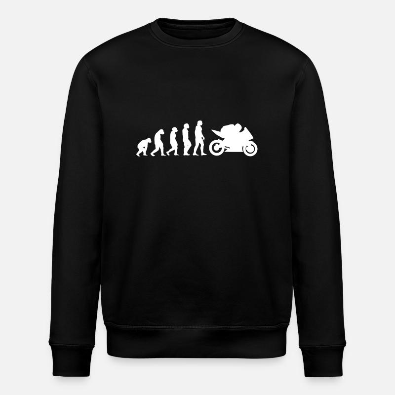 Motorcycle Evolution - Stanley/Stella ROLLER Unisex Organic Sweatshirt - black