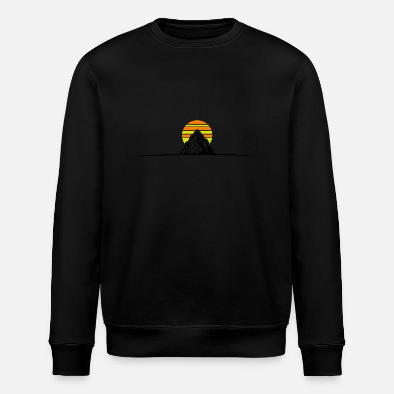Berge Symbol - Stanley/Stella Unisex Bio-Sweatshirt ROLLER - Schwarz