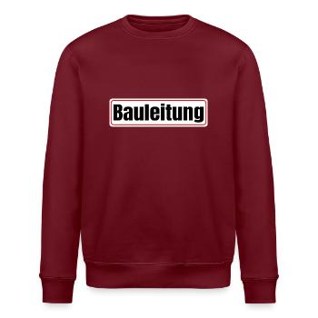 Bauleitung - Stanley/Stella Unisex Bio-Sweatshirt ROLLER - Burgunderrot - Vorne - Nik (191cm)