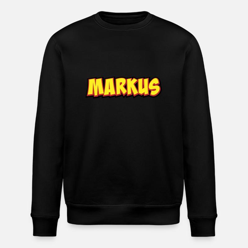 Cadeau Prénom Markus - Sweat bio ROLLER Stanley/Stella Unisexe - noir