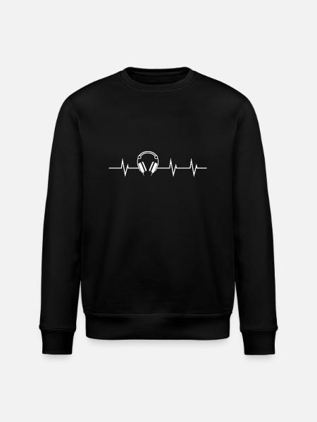 Pulsation et casque - Sweat bio ROLLER Stanley/Stella Unisexe - noir