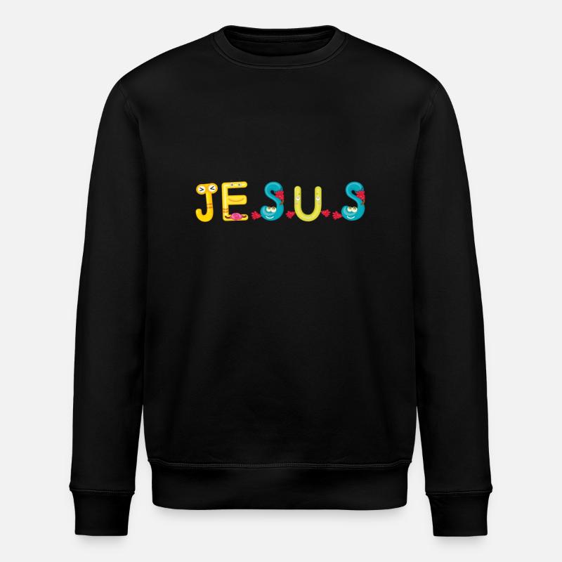 Jesus - Stanley/Stella Unisex Bio-Sweatshirt ROLLER - Schwarz