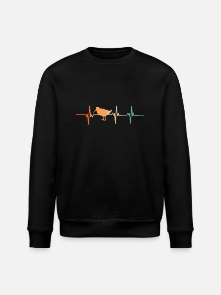 Waldschnepfen-Herzschlag - Stanley/Stella Unisex Bio-Sweatshirt ROLLER - Schwarz