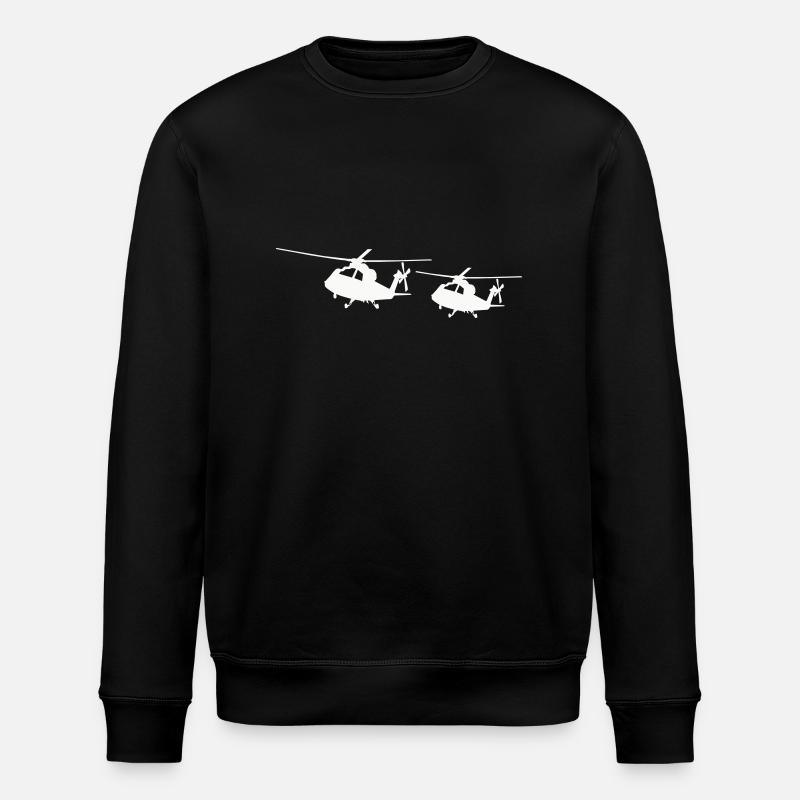 hubschrauber silhouette - Stanley/Stella Unisex Bio-Sweatshirt ROLLER - Schwarz