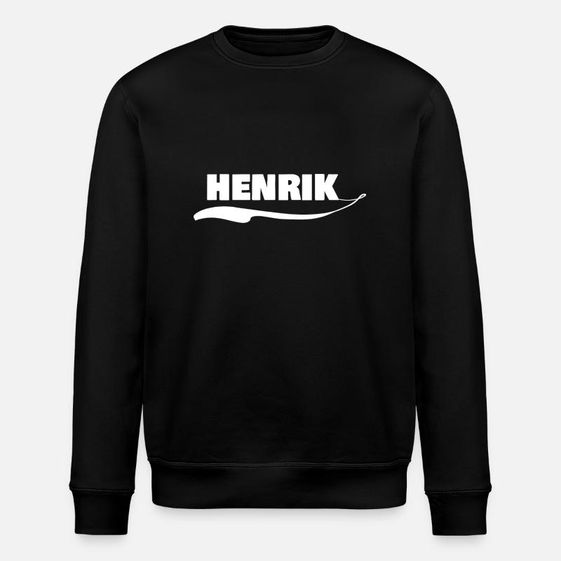 First name Henrik - Stanley/Stella ROLLER Unisex Organic Sweatshirt - black