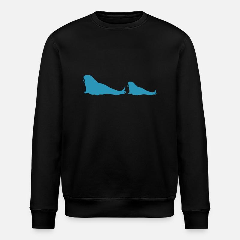 Walrus 2 - Stanley/Stella ROLLER Unisex Organic Sweatshirt - black