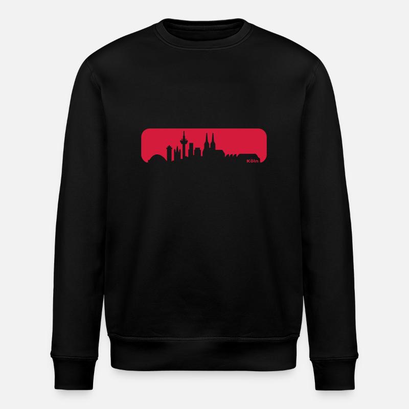 cologne skyline - Stanley/Stella ROLLER Unisex Organic Sweatshirt - black