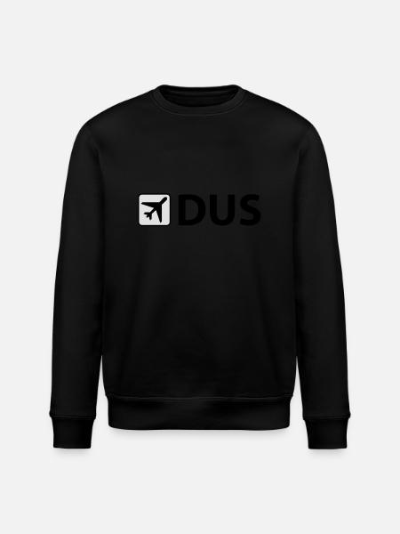 Lufthavn - Lufthavn - DUS - Düsseldorf - 3 Brev - Stanley/Stella økologisk unisex-sweatshirt ROLLER - sort