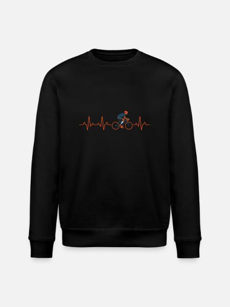 Heartbeat Fahrrad - Stanley/Stella Unisex Bio-Sweatshirt ROLLER - Schwarz