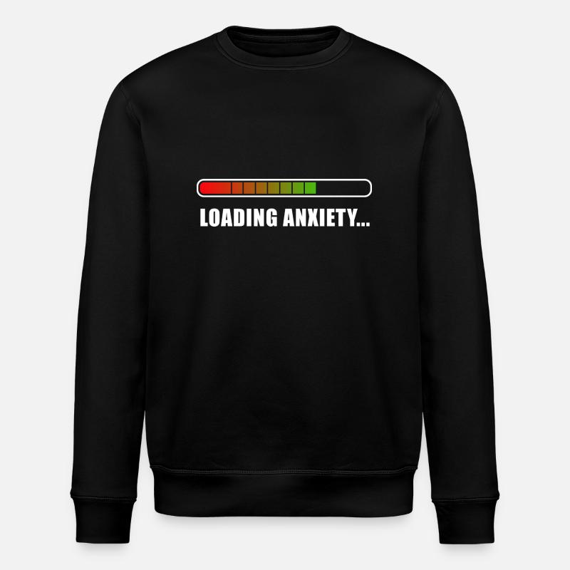 Loading Anxiety... - Stanley/Stella ROLLER Unisex Organic Sweatshirt - black