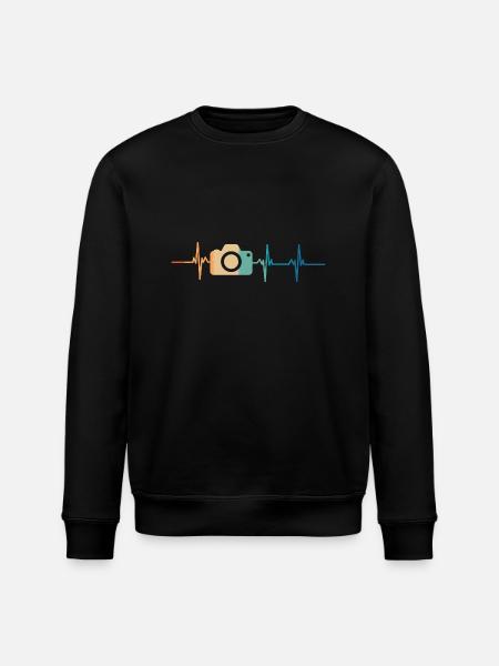 Heartbeat Camera - Stanley/Stella ROLLER Unisex Organic Sweatshirt - black