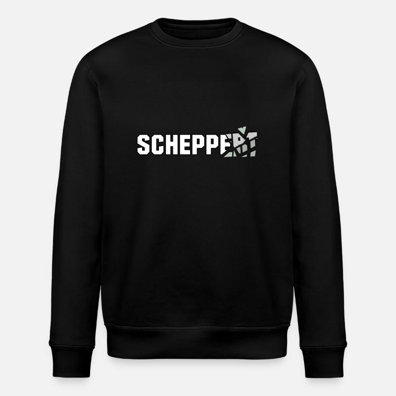 Scheppert "das Design zur Technoparty" - Stanley/Stella Unisex Bio-Sweatshirt ROLLER - Schwarz